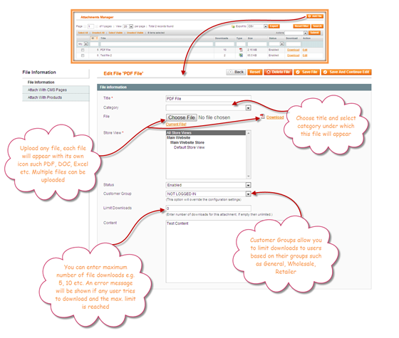 FMEExtensions: Magento Attach PDF to Product Module 